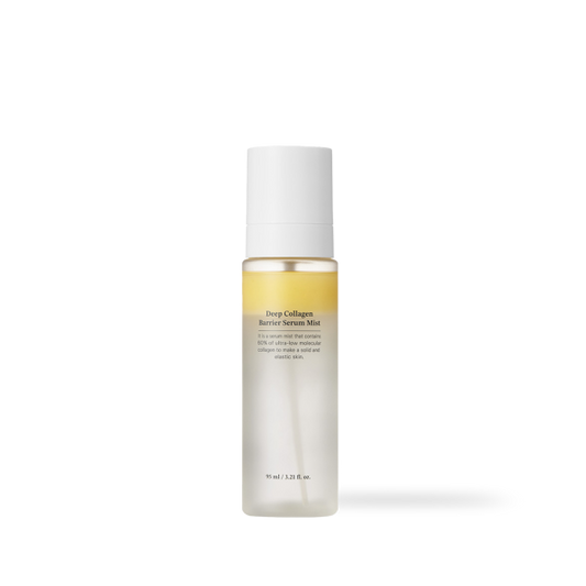 Sungboon Editor Deep Collagen Barrier Serum Mist in a pink spray bottle