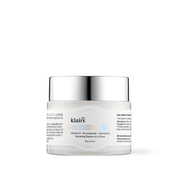 Dear Klairs Freshly Juiced Vitamin E Face Mask in a 90ml round clear jar