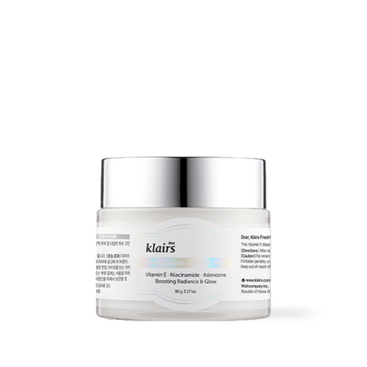 Dear Klairs Freshly Juiced Vitamin E Face Mask in a 90ml round clear jar