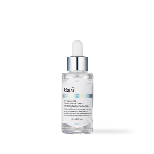 Dear Klairs Freshly Juiced Vitamin Drop 35ml in a clear glass bottle with a dropper