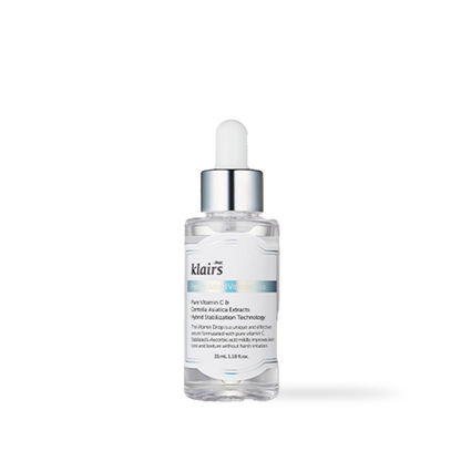 Dear Klairs Freshly Juiced Vitamin Drop 35ml in a clear glass bottle with a dropper