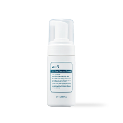 Dear Klairs Rich Moist Foaming Cleanser 100ml pump bottle