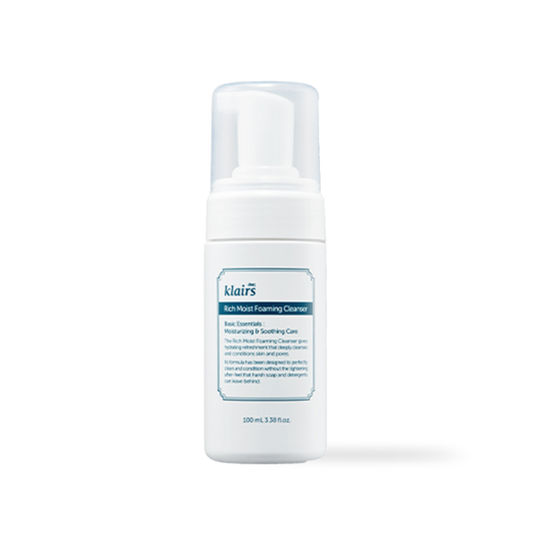Dear Klairs Rich Moist Foaming Cleanser 100ml pump bottle
