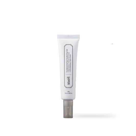 Dear Klairs Fundamental Eye Awakening Gel in a clear pump bottle