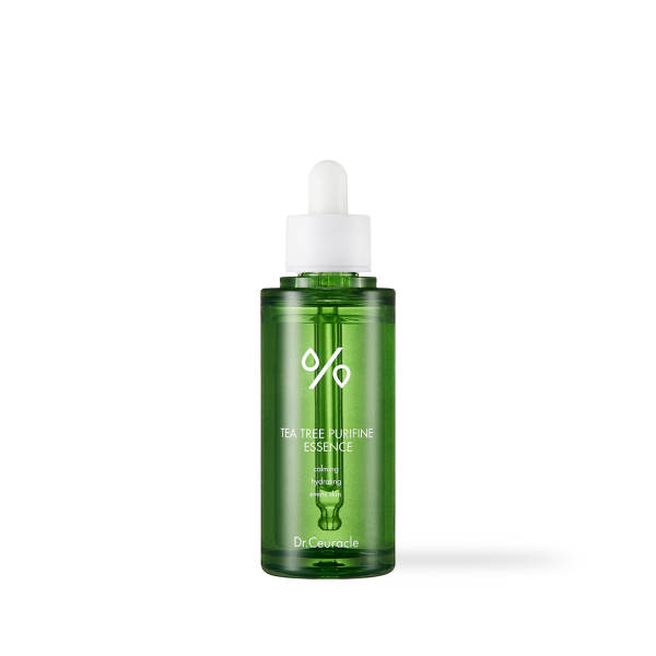Dr.Ceuracle Tea Tree Purifine 95 Essence 50ml in clear green glass dropper bottle