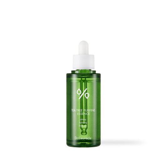 Dr.Ceuracle Tea Tree Purifine 95 Essence 50ml in clear green glass dropper bottle
