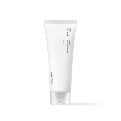 Celimax The Real Noni Refresh Clay Mask in a jar featuring a thick forest green textured cream formula