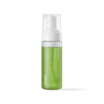 Celimax The Real Noni Acne Bubble Cleanser in a clear pump bottle with green liquid and white foam dispenser
