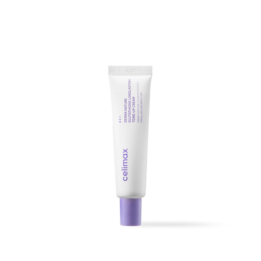 Celimax Derma Nature Glutathione Longlasting Tone-up Cream in a white squeeze tube with a minimalist aesthetic