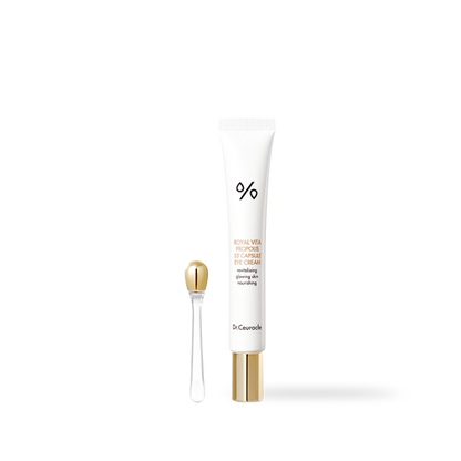 Dr.Ceuracle Royal Vita Propolis 33 Capsule Eye Cream in a yellow tube with a pump