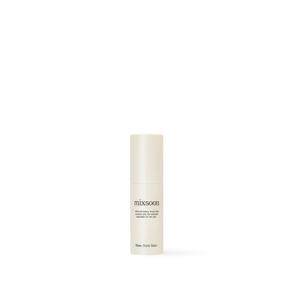 Mixsoon Bean Stick Balm in a minimalist white twist-up tube