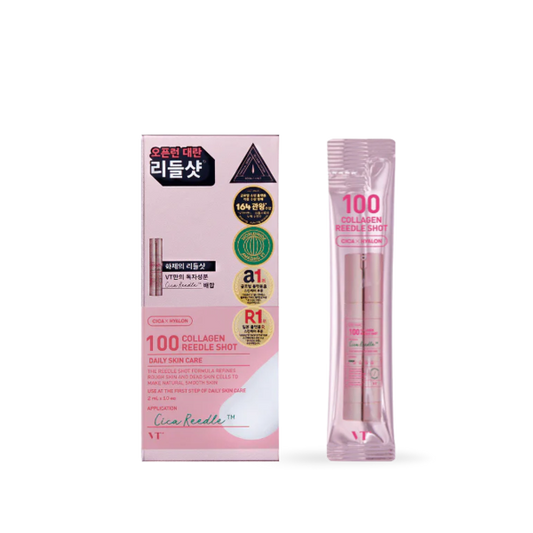 VT Cosmetics 100 Collagen Reedle Shot skin booster in box packaging
