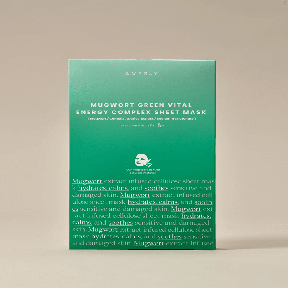 AXIS-Y Mugwort Green Vital Energy Complex Sheet Mask 27ml - Kbeauty.sale