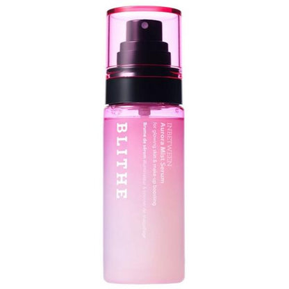 Blithe Inbetween Aurora Mist Serum in a 75ml pink gradient spray bottle