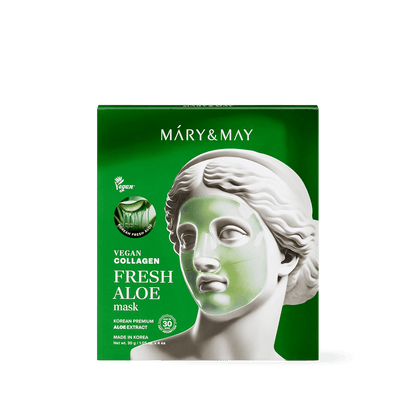 Mary&May Vegan Collagen Fresh Aloe Mask (30g x4) - Kbeauty.sale