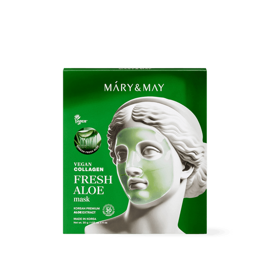 Mary&May Vegan Collagen Fresh Aloe Mask (30g x4) - Kbeauty.sale