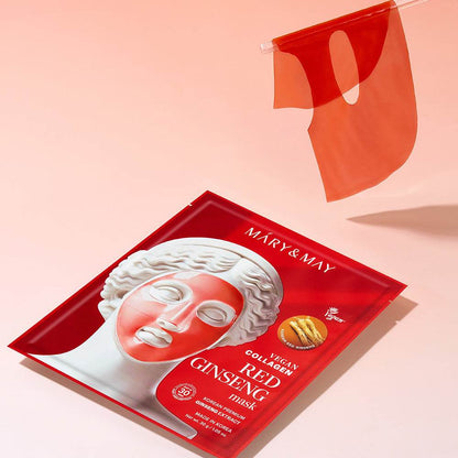 Mary&May Vegan Collagen Red Ginseng Mask (30g x4) - Kbeauty.sale