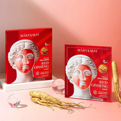 Mary&May Vegan Collagen Red Ginseng Mask (30g x4) - Kbeauty.sale