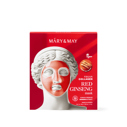 Mary&May Vegan Collagen Red Ginseng Mask (30g x4) - Kbeauty.sale