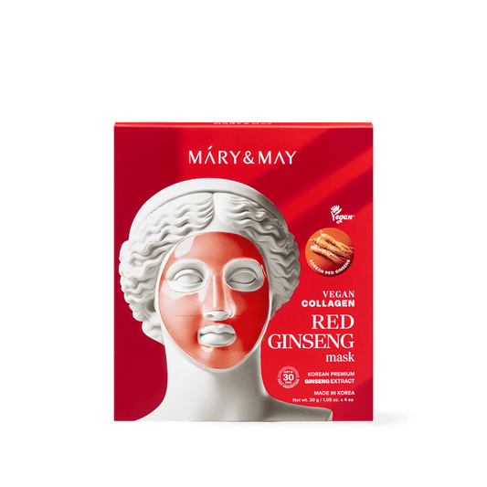Mary&May Vegan Collagen Red Ginseng Mask (30g x4) - Kbeauty.sale