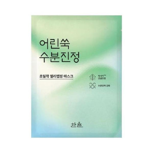 Hanyul Nature In Life Pure Artemisia sheet mask pack with green botanical design
