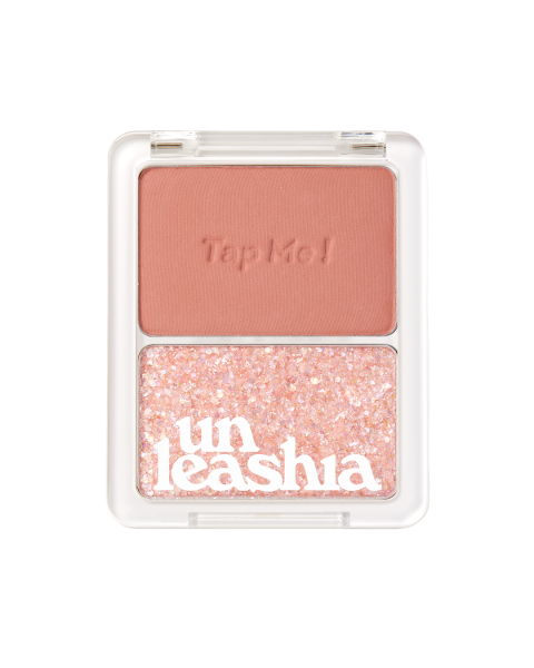 Unleashia Tap Me Palette Duo in a compact dual-well glitter and powder design