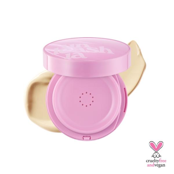 Unleashia Don't Touch Glass Pink Cushion in a glossy compact