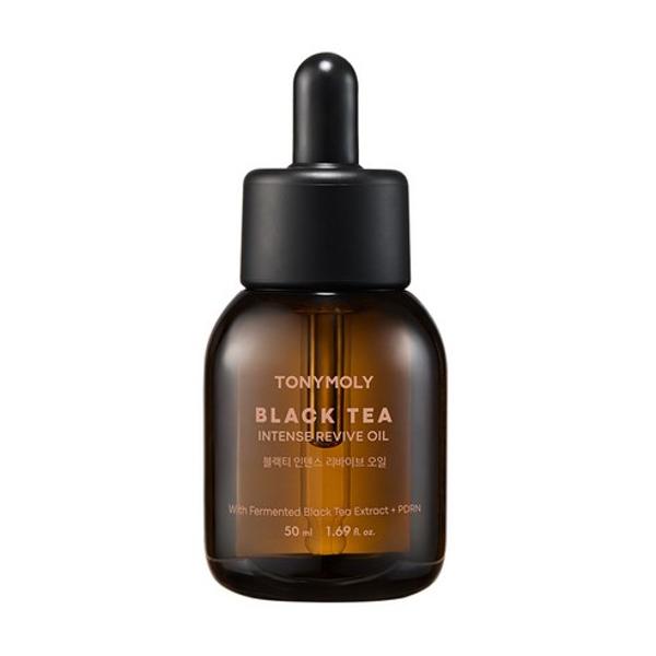 TONYMOLY The Black Tea London Classic Oil in an amber bottle with a dropper cap