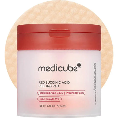 Medicube Red Succinic Acid Peeling Pads 70pcs - Kbeauty.sale