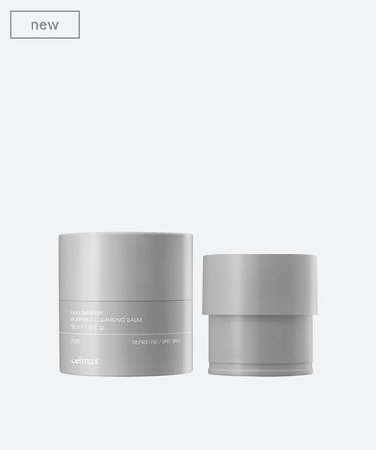 Celimax Dual Barrier Purifying Cleansing Balm Refill in a white and blue plastic pouch packaging