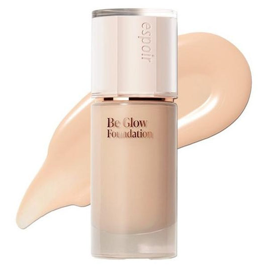 Espoir liquid foundation in 22C Cool Petal in a pink glass bottle