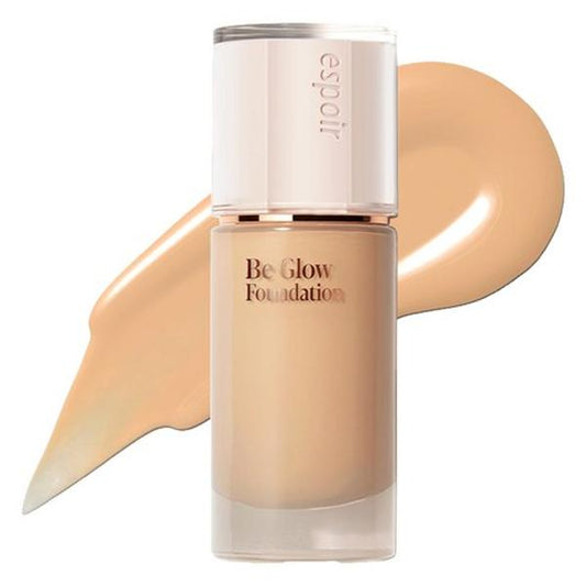 Espoir Be Glow Foundation SPF 27 in 25N Neutral Tan 30g in glass bottle