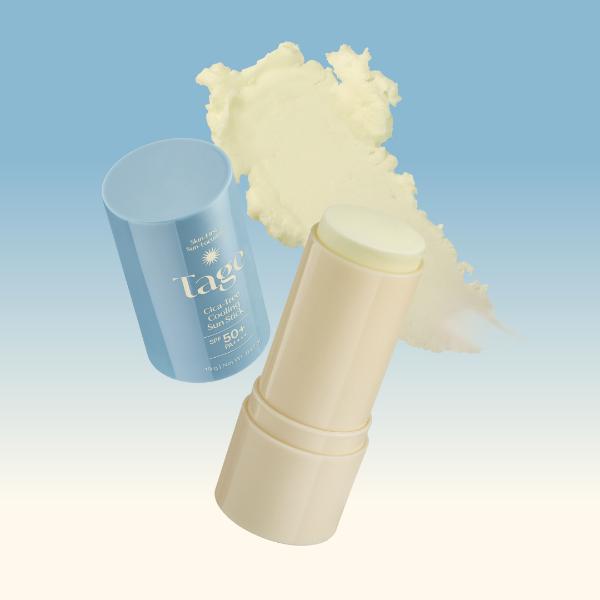 Tage Cica Tree Cooling Sun Stick in a mint green twist up tube