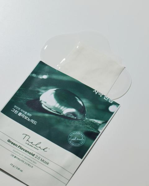 The Lab by Blanc Doux Green Flavonoid 2.0 Mask sheet pack in green box packaging