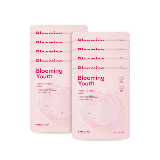 BANILA CO Blooming Youth Peach Collagen Mask Sheet 10EA