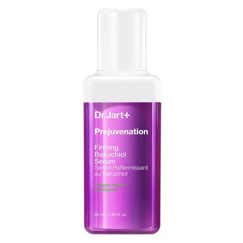 Dr.Jart+ Prejuvenation Firming Bakuchiol Serum in a purple and silver pump bottle with a translucent violet finish