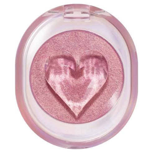 Etude House Shooting Beam Highlighter in Gold Beam Coral, a warm peach shimmer powder in a round compact case