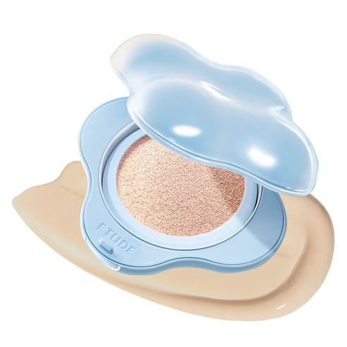 Etude House Cloud Filter Cushion foundation in a matte beige compact with a soft focus finish and sponge applicator