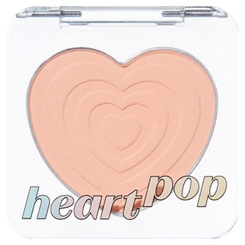 Etude House Sarr Sweeties Heart Pop Blusher in Milk Drizzle, a heart-shaped compact with pale peach powder blush
