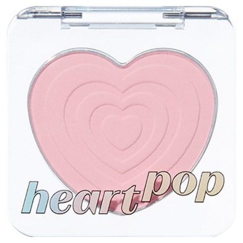Etude House Sarr Sweeties Heart Pop Blusher in Strawberry Mochi, a heart-shaped compact with soft pink powder blush