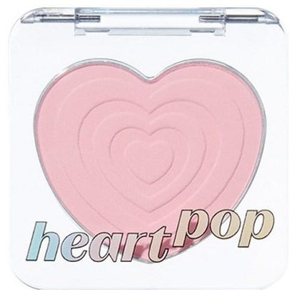 Etude House Sarr Sweeties Heart Pop Blusher in Strawberry Mochi, a heart-shaped compact with soft pink powder blush