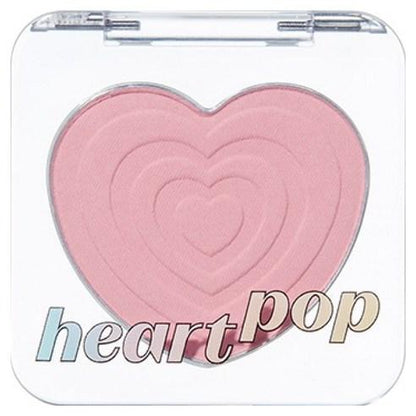Etude House Sarr Sweeties Heart Pop Blusher in Lovely Frappe, a heart-shaped compact with mauve pink powder blush
