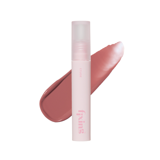 Etude House Dear My Bestie Fixing Tint in Bestie Pink, a vibrant rose liquid lip stain in a sleek matte tube