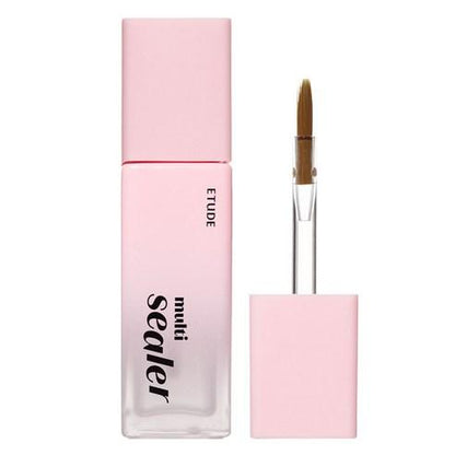 Etudehouse Bare Edge Makeup Multi Sealer in a clear tube with a white cap and a thin precision brush applicator