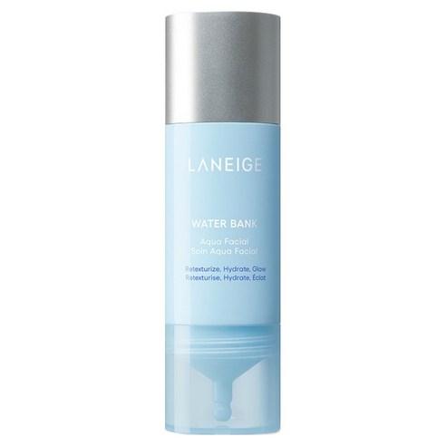 Laneige Water Bank Aqua Facial moisturizer in a small blue squeeze tube with a white screw cap