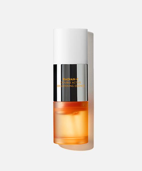 Laneige Radian-C Double Active Brightening Essence in a dual-chamber orange and silver pump bottle