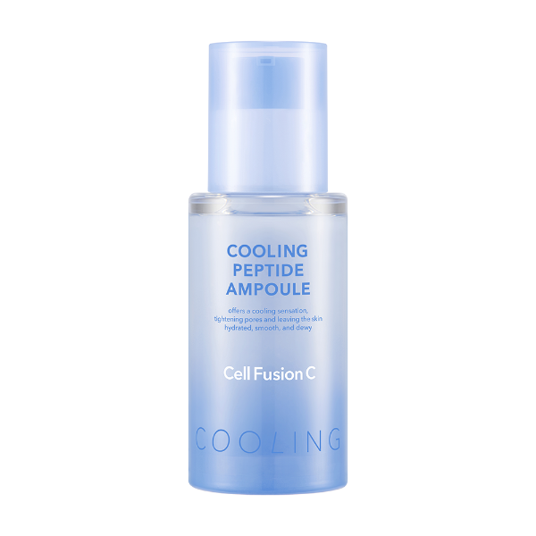 CellFusionC Cooling Peptide Ampoule in a 30ml blue dropper bottle