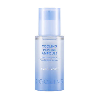 CellFusionC Cooling Peptide Ampoule in a 30ml blue dropper bottle