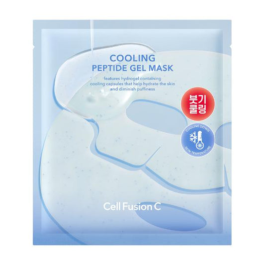 CellFusionC Cooling Peptide Gel Mask 35g set in blue packaging
