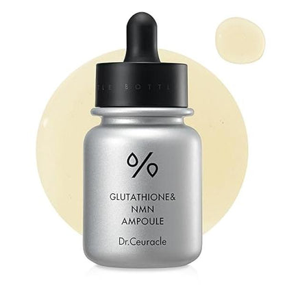 Dr.Ceuracle Glutathione and NMN Ampoule 30ml in a clear glass dropper bottle